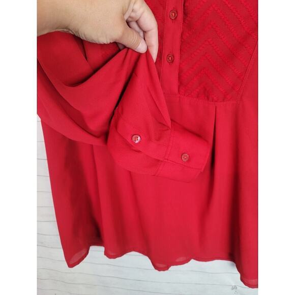 MAEVE DE STIJL BLOUSE IN RED, SZ 14 - Picture 5 of 12